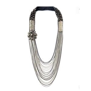 Stella and Dot Hematite NOLITA Statement Necklace